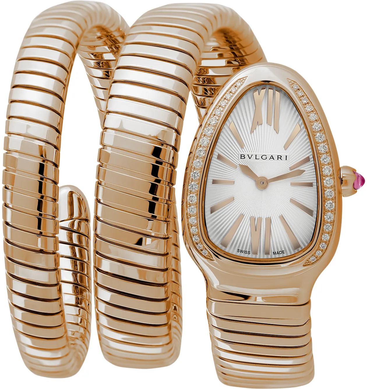 Bulgari Serpenti Tubogas 35mm Rose gold Silver