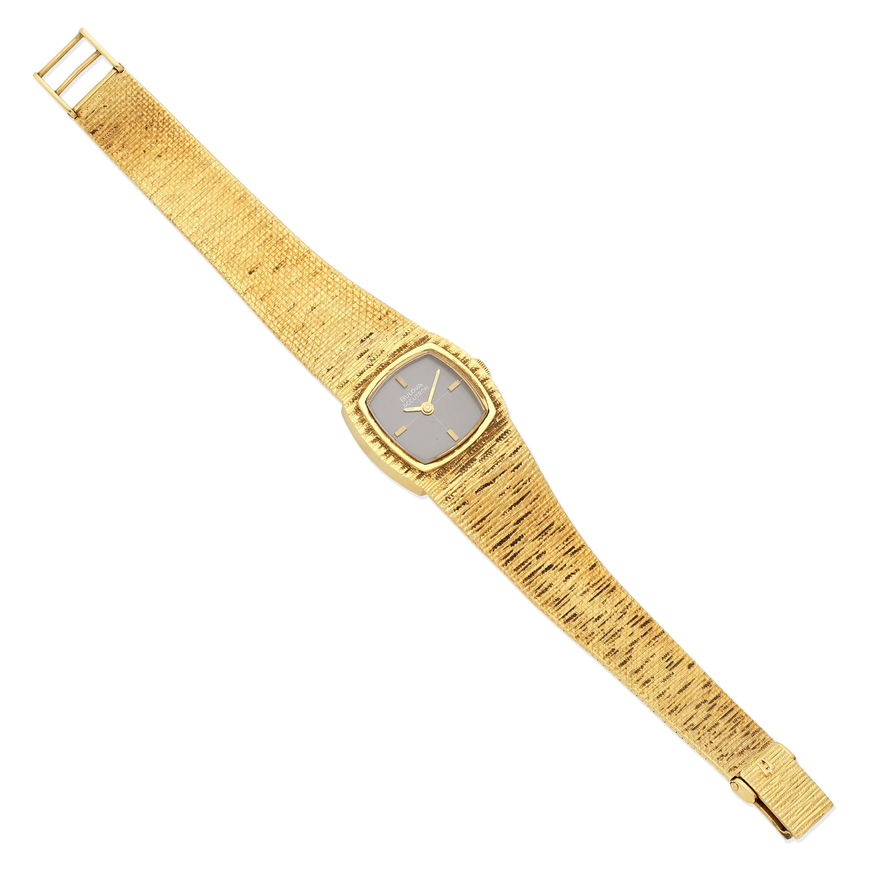 Bulova Accutron 7066 24mm Yellow gold Gray 4