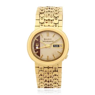 Bulova Accuquartz Yellow gold Champagne