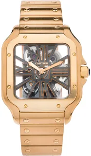 Cartier Santos WHSA0016 Rose gold Skeletonized