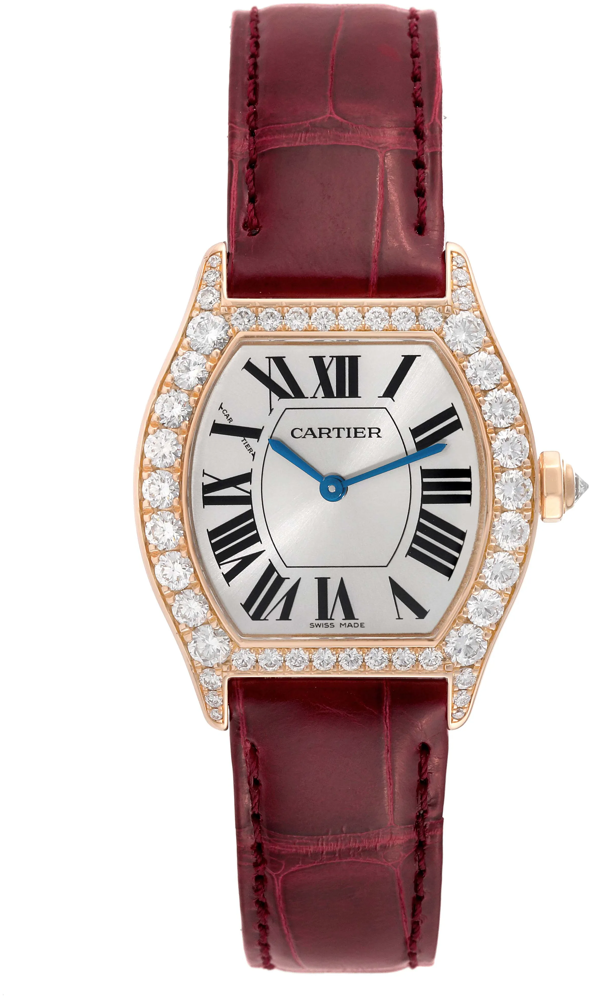 Cartier Tortue WA507031 28mm Rose gold Silver sunray 1