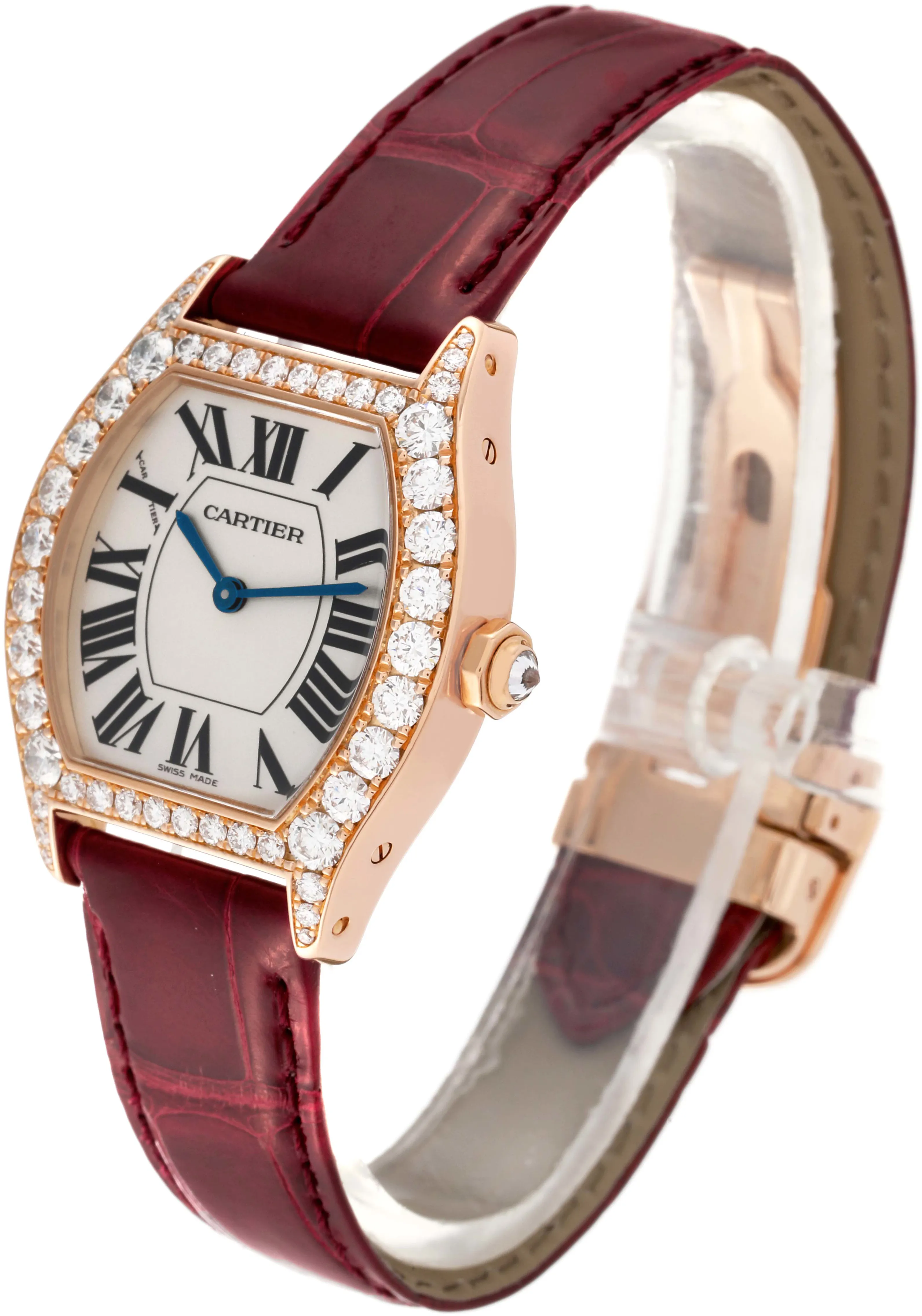 Cartier Tortue WA507031 28mm Rose gold Silver sunray 3