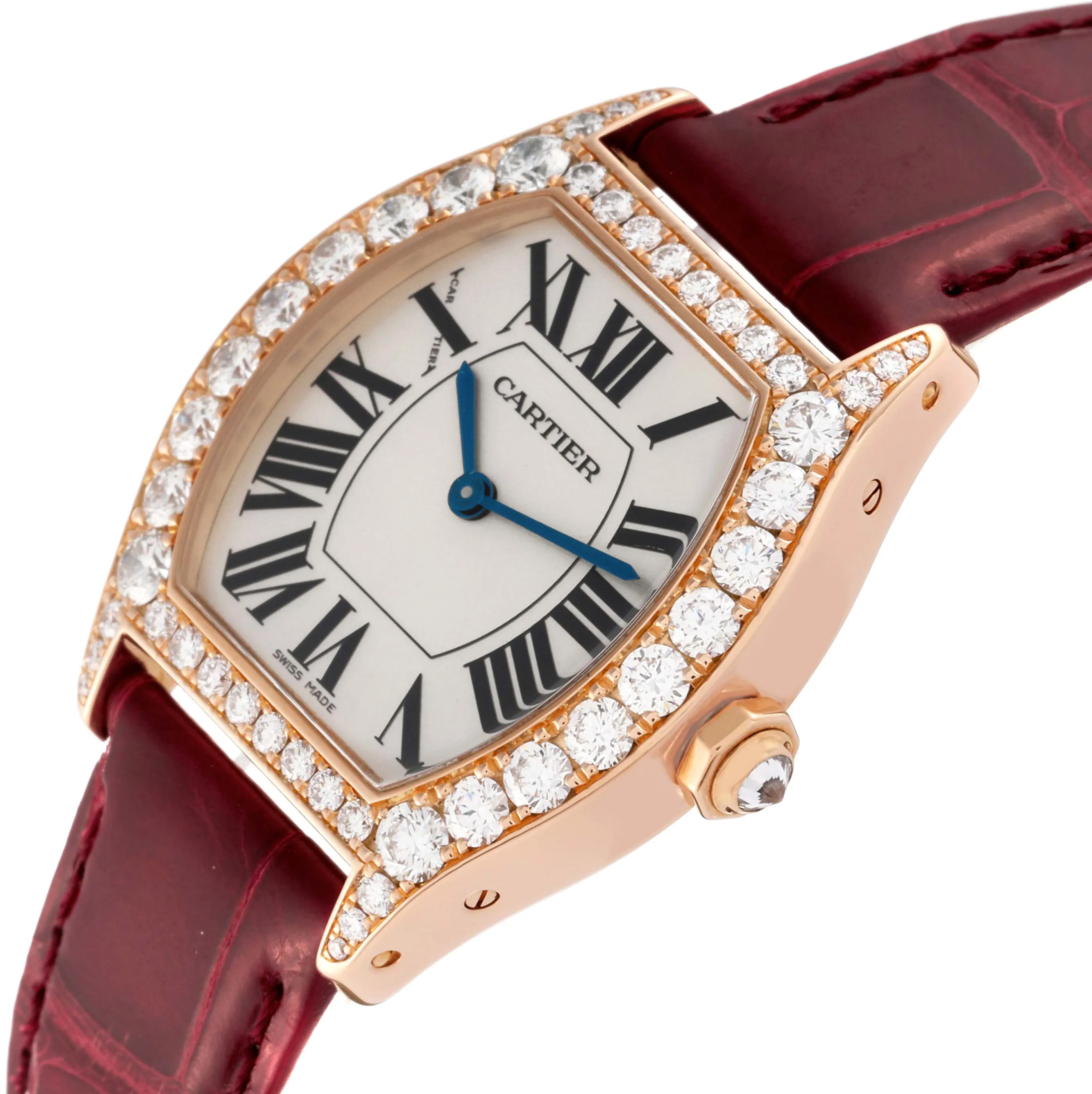 Cartier Tortue WA507031 28mm Rose gold Silver sunray 4