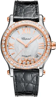 Chopard Happy Sport 278559-6006 Yellow gold and Stainless steel White