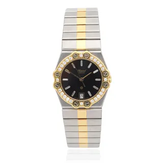 Chopard St. Moritz 8047 Yellow gold and Stainless steel and Diamond Black