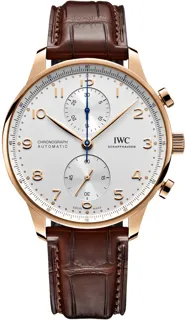 IWC Portuguese Chronograph IW371611 Yellow gold Silver