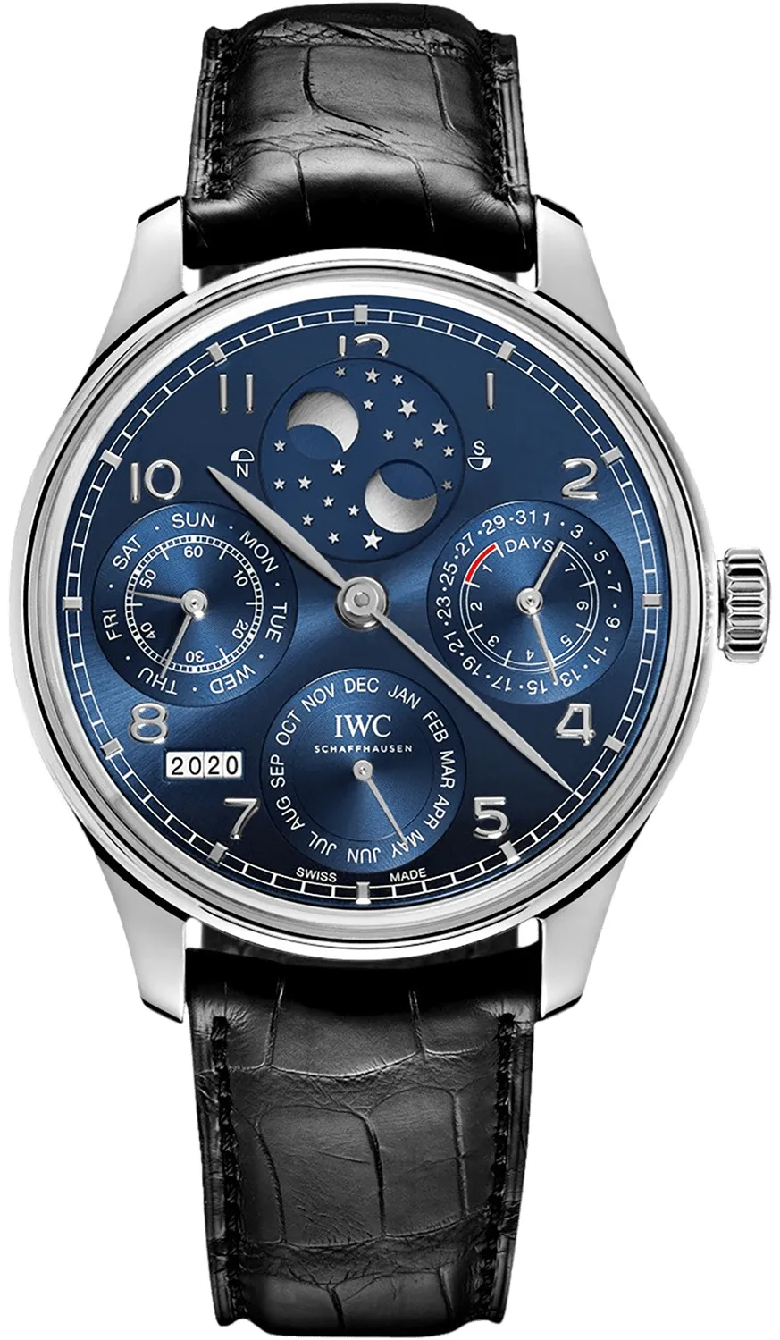 IWC Portugieser IW503401 44mm 18k white gold Blue