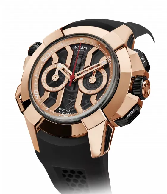 Jacob & Co. Epic X Chrono EC323.42.AC.AA.ABRUA 47mm Rose gold Black