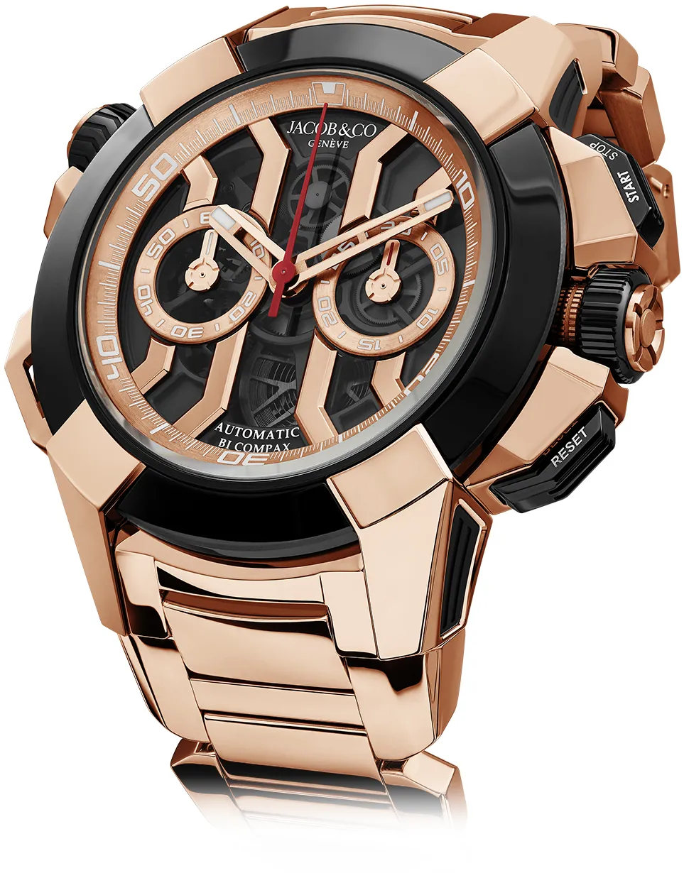 Jacob & Co. Epic X Chrono EC311.42.PD.BN.A40AA 47mm Rose gold Black