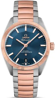 Omega Globemaster 130.20.39.21.03.001 Yellow gold and Stainless steel Blue