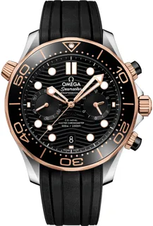 Omega Seamaster Diver 300M 210.22.44.51.01.001 Yellow gold and Stainless steel Black