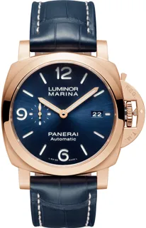 Panerai Luminor Marina PAM 01112 Goldtech Blue