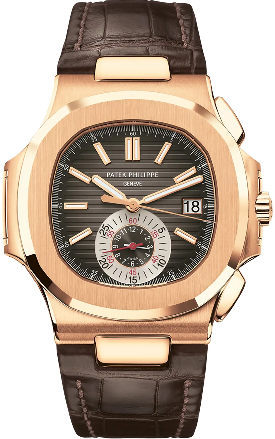 Patek Philippe Nautilus 5980R-001 40mm Rose gold Brown