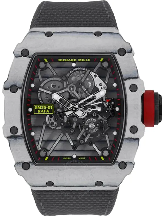 Richard Mille RM 35-01 RM35-01 White 42mm Carbon fiber Skeletonized