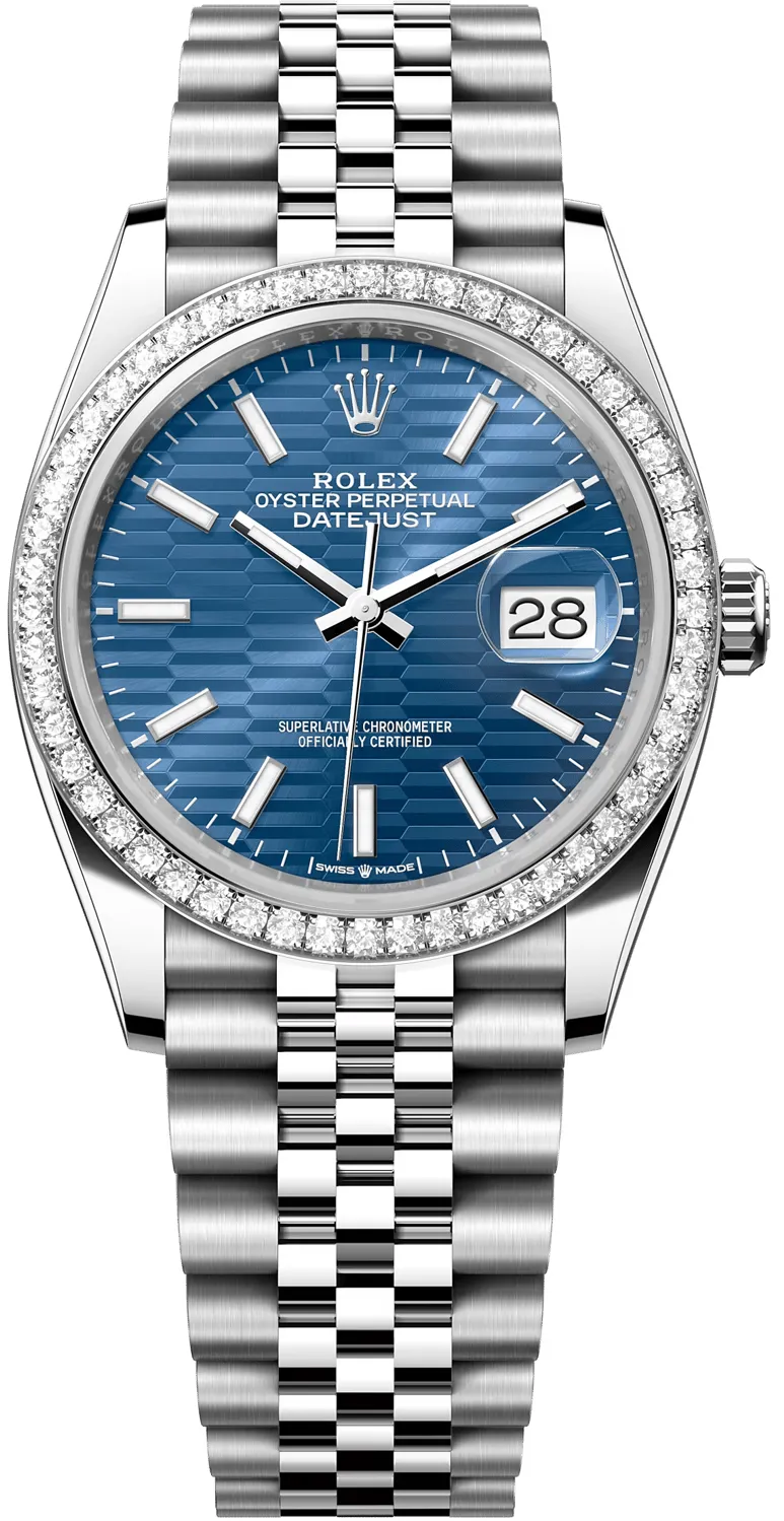 Rolex Datejust 126284RBR-0041 36mm White gold and Oystersteel Blue