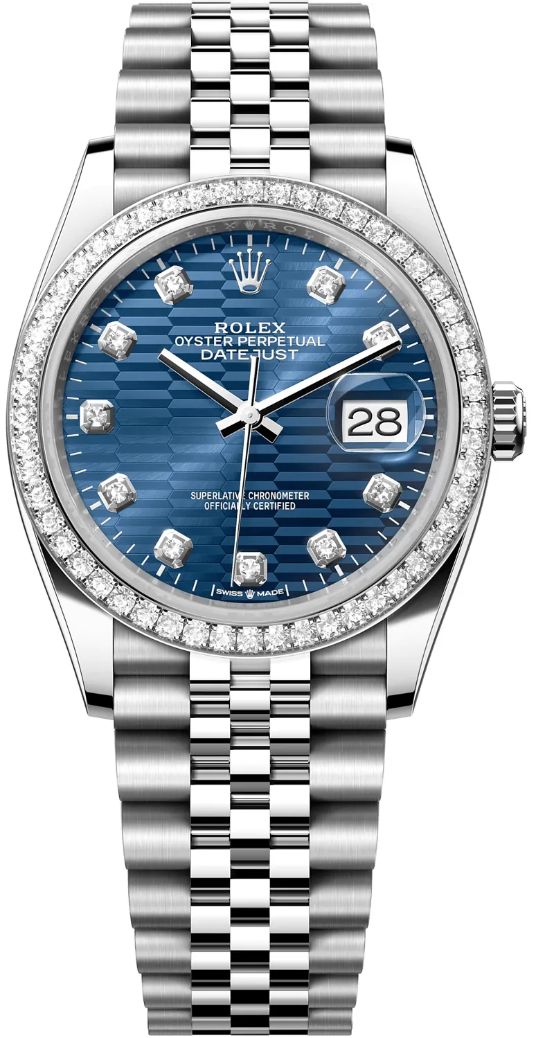 Rolex Datejust 126284RBR-0049 36mm White gold and Oystersteel Blue