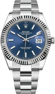 Rolex Datejust 41 126334-0001 White gold and Stainless steel Blue