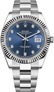 Rolex Datejust 41 126334-0015 White gold and Stainless steel Blue