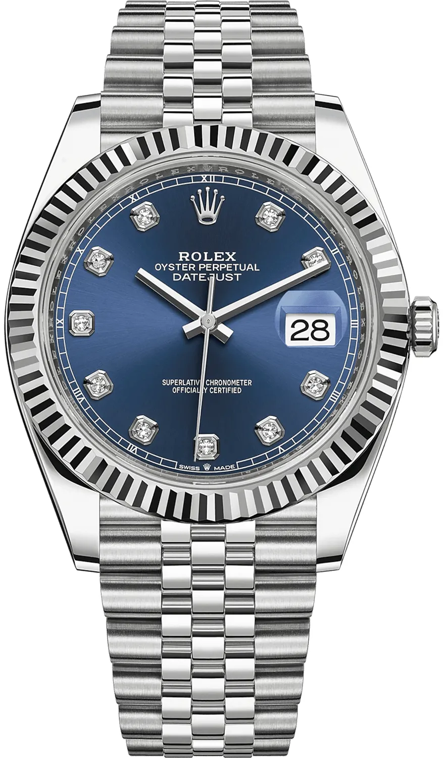 Rolex Datejust 41 126334-0016 41mm White gold and Oystersteel Blue