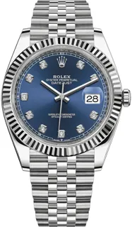 Rolex Datejust 41 126334-0016 White gold and Stainless steel Blue