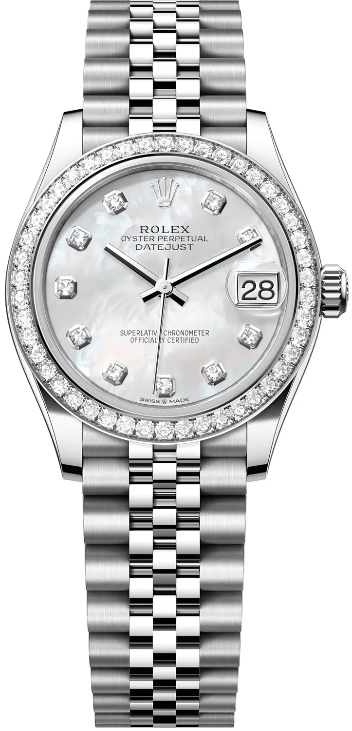 Rolex Datejust 278384RBR-0008 31mm White gold and Oystersteel White