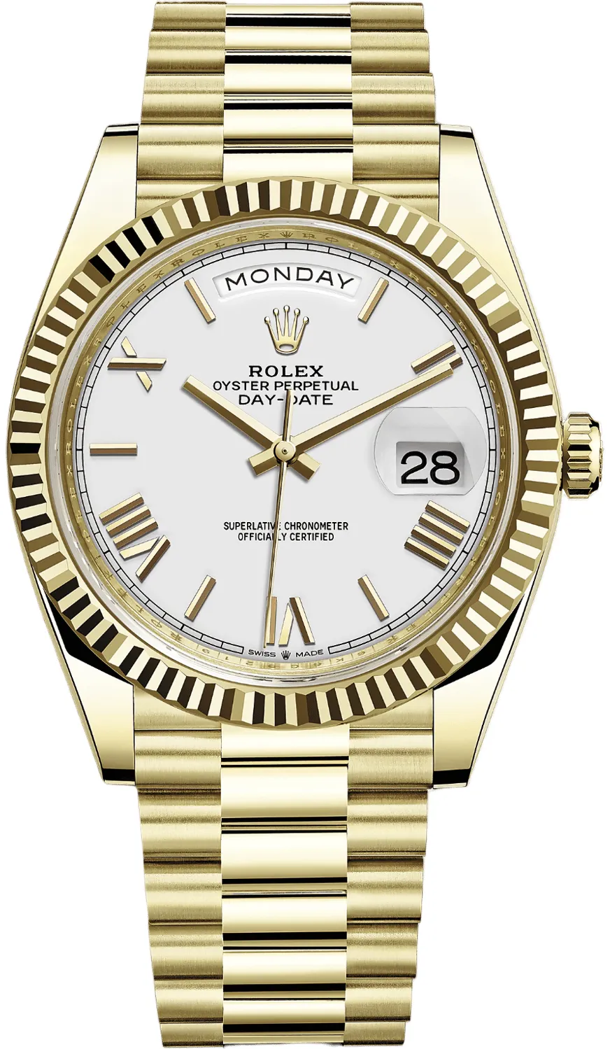 Rolex Day-Date 40 228238-0042 40mm 18k yellow gold White