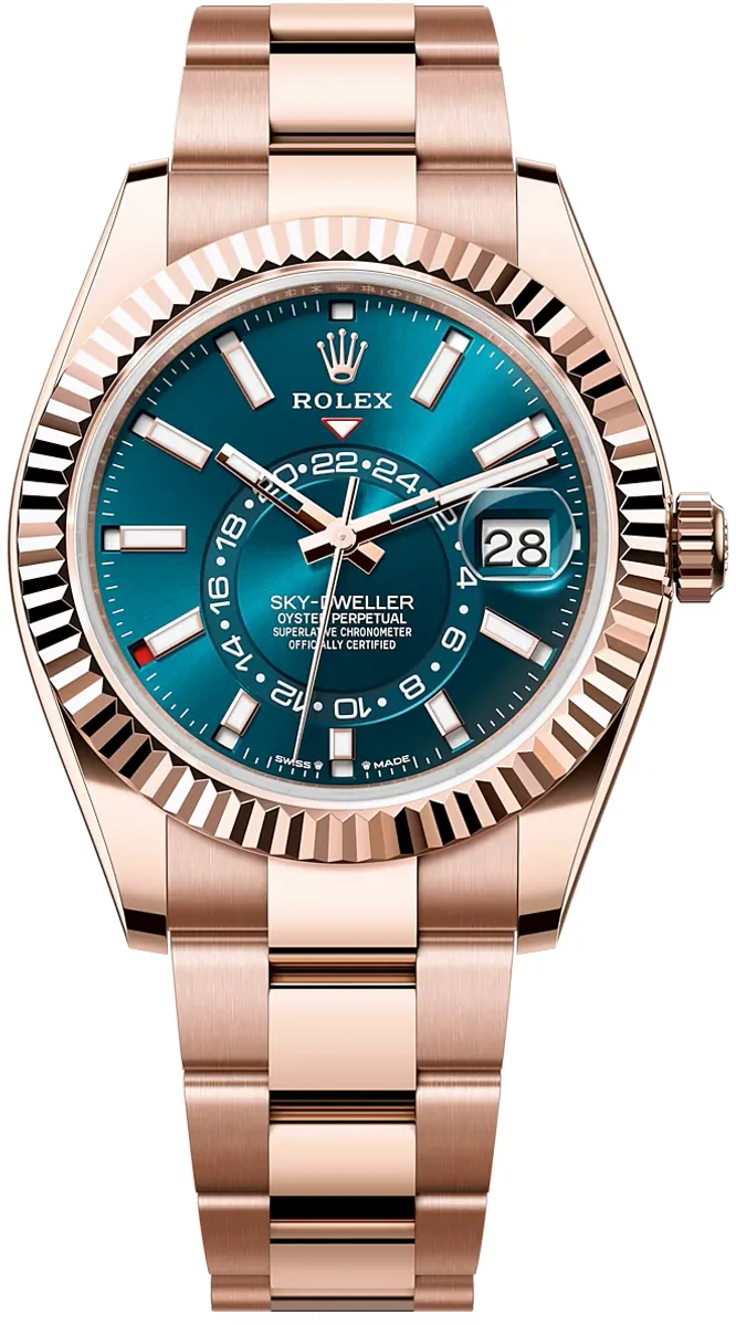 Rolex Sky-Dweller 336935-0001 42mm Everose gold Blue and Green