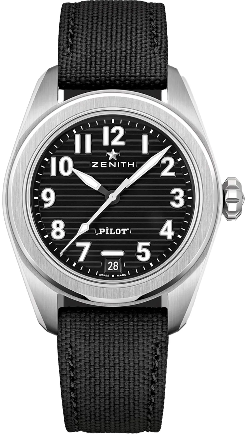 Zenith Pilot 03.4000.3620/21.I001 40mm Stainless steel Black