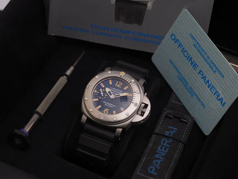 Panerai Submersible PAM 00087 44mm Stainless steel Blue