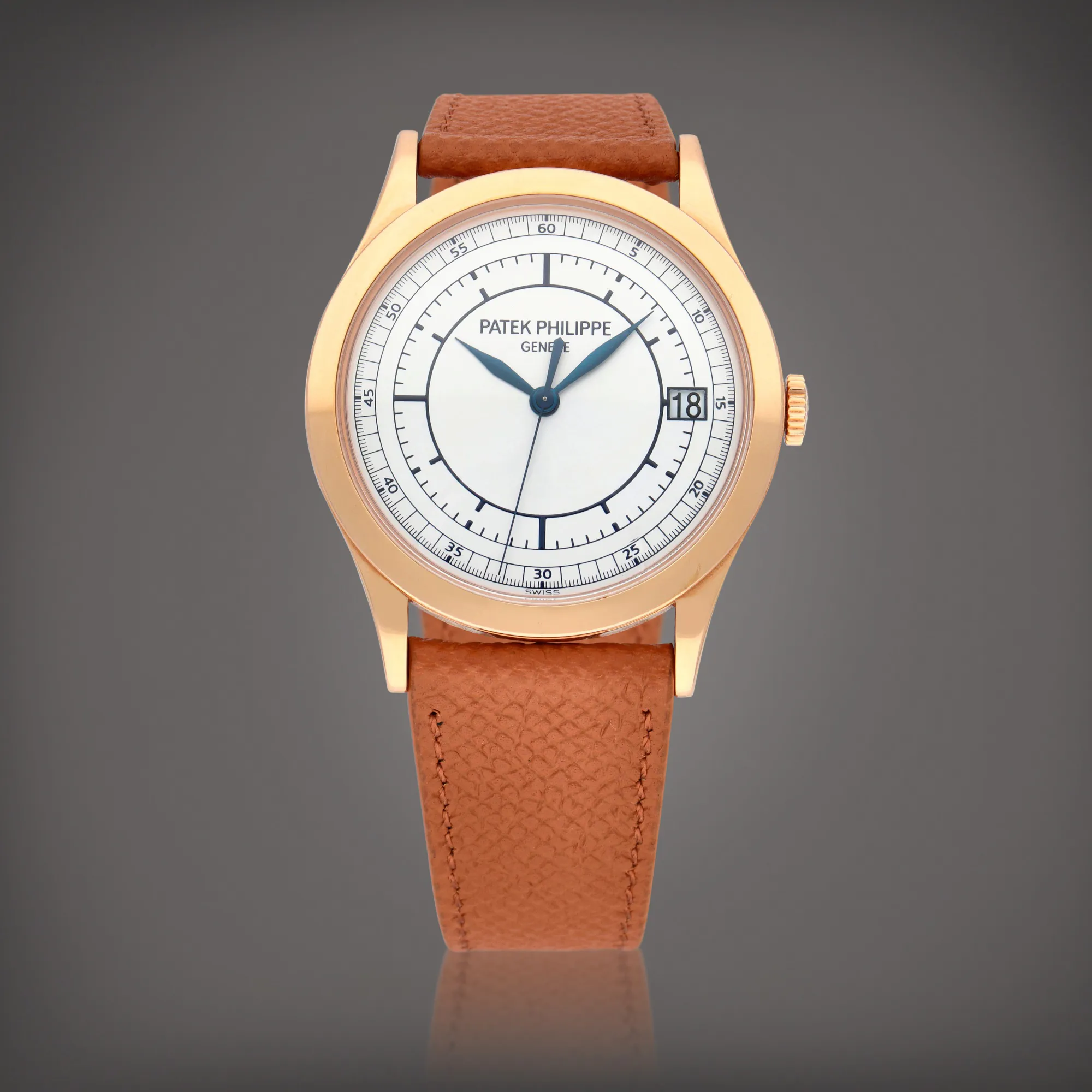 Patek Philippe Calatrava 5296 38mm Rose gold Silver 2