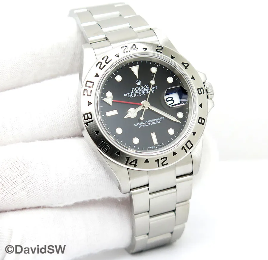 Rolex Explorer II 16570 40mm Stainless steel Black