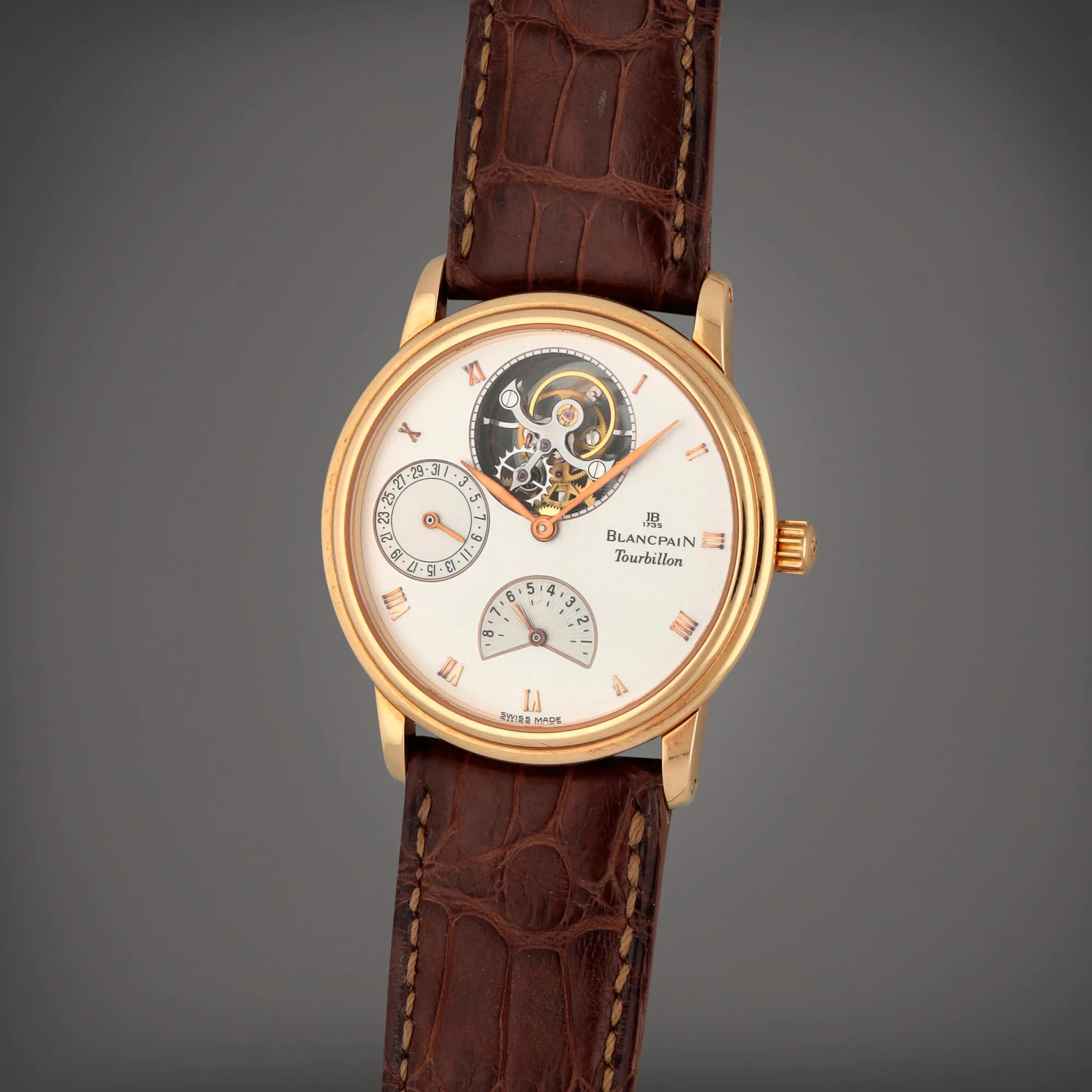 Blancpain Villeret Tourbillon 34mm Rose gold Silver