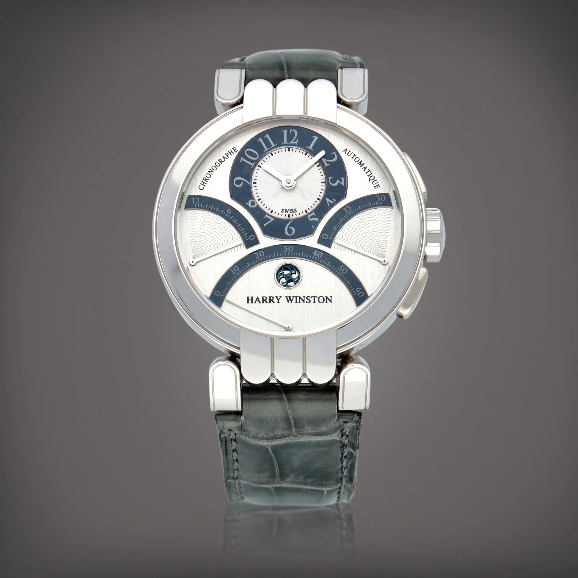 Harry Winston Premier Excenter 200-MCRA39W 39mm White gold Silver 1