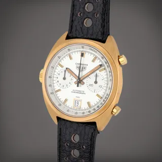 Heuer Carrera 1158 Yellow gold Silver