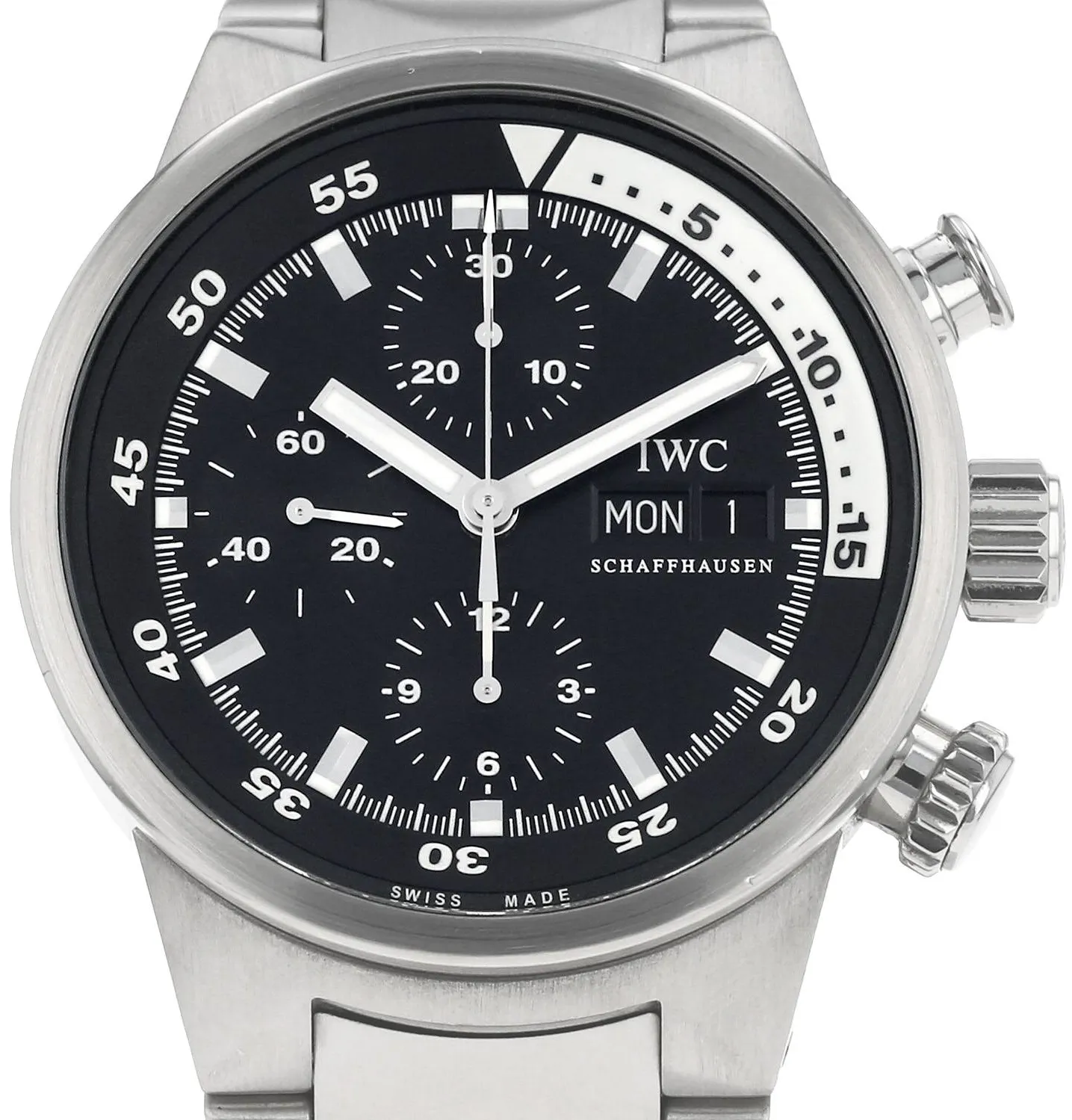 IWC Aquatimer Chronograph 3719 42mm Stainless steel Black