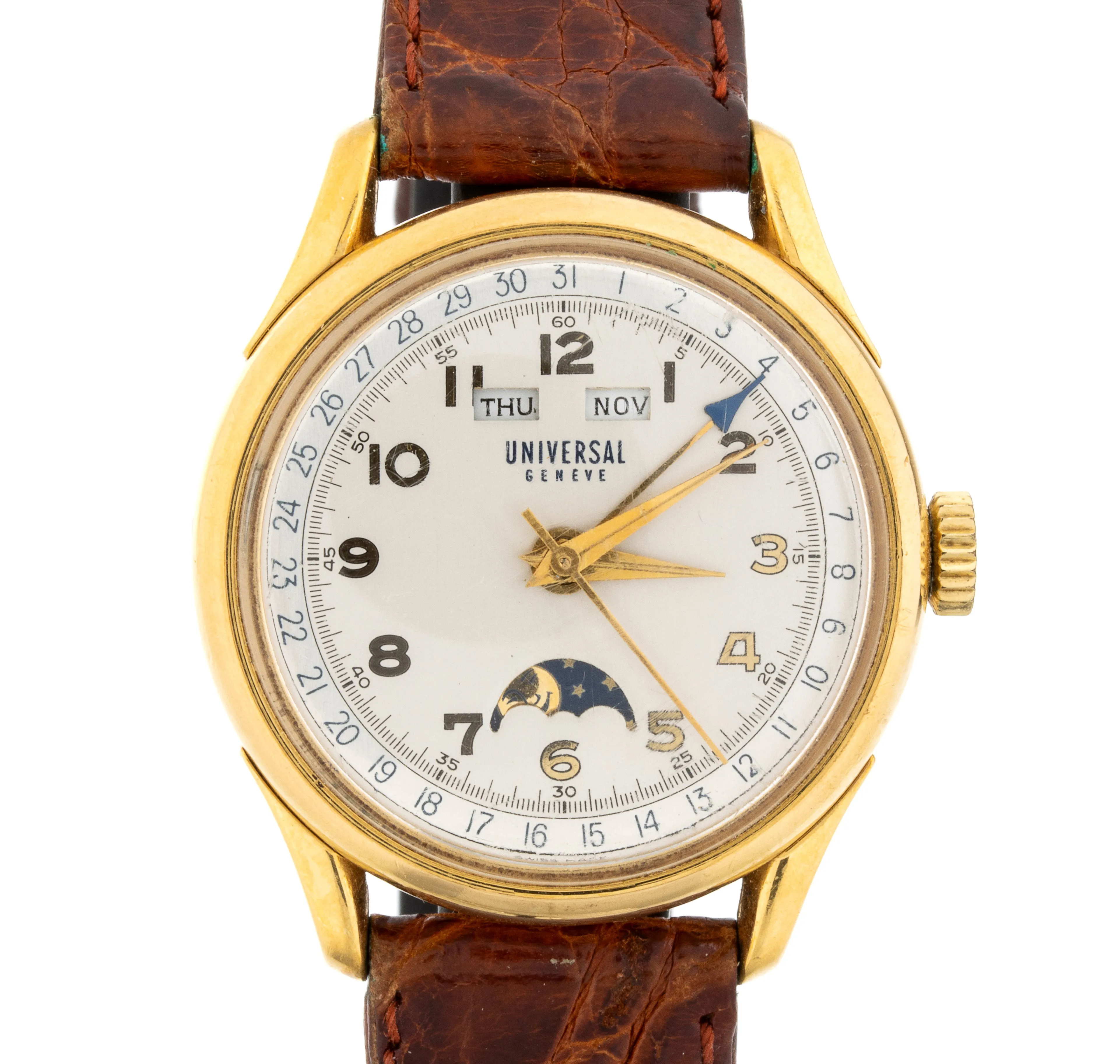 Universal Genève 34mm Gold plated stainless steel Silver 1