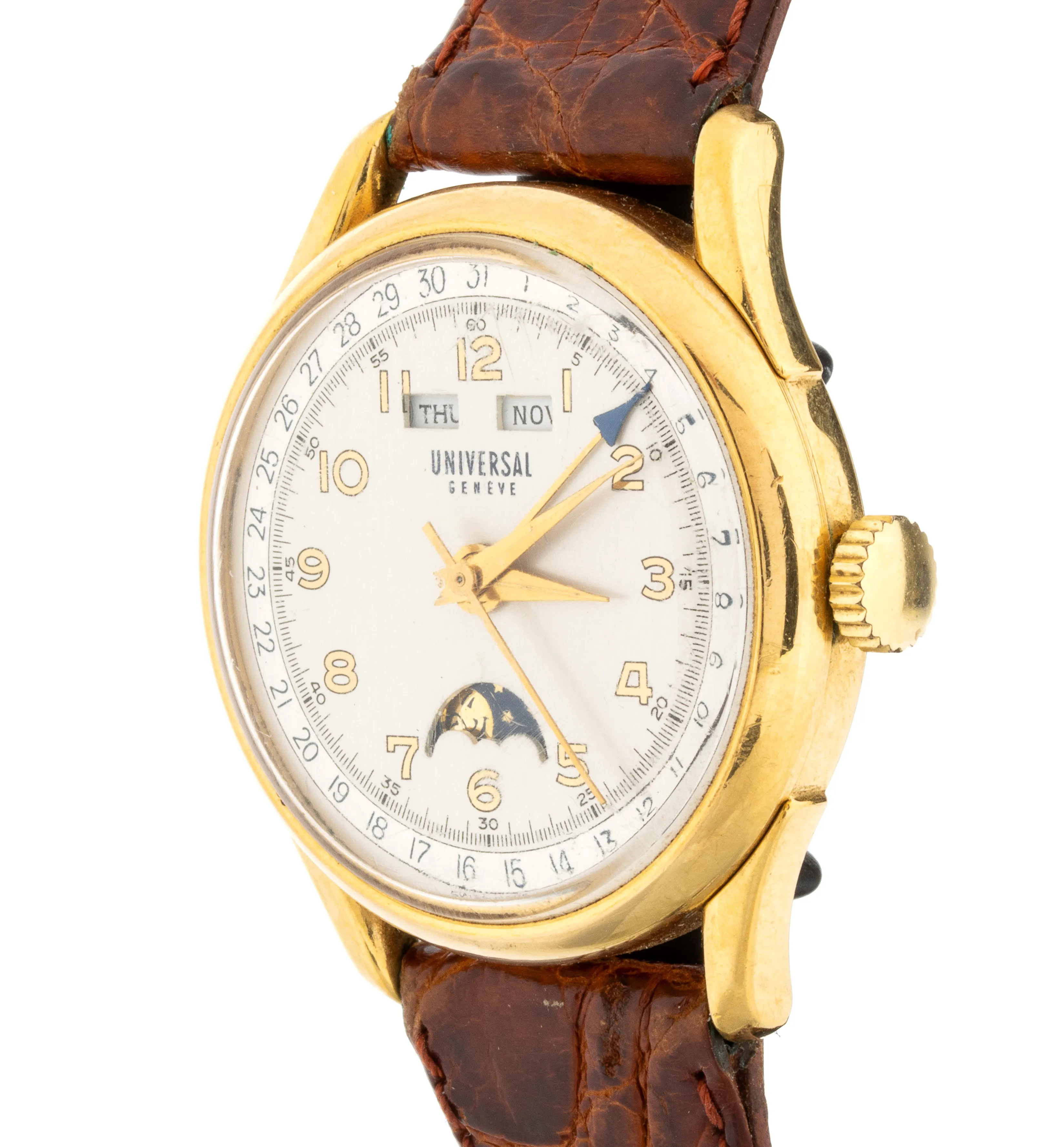 Universal Genève 34mm Gold plated stainless steel Silver 2