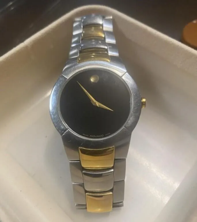Movado Museum 36mm Stainless Steel Two-Tone Black 6