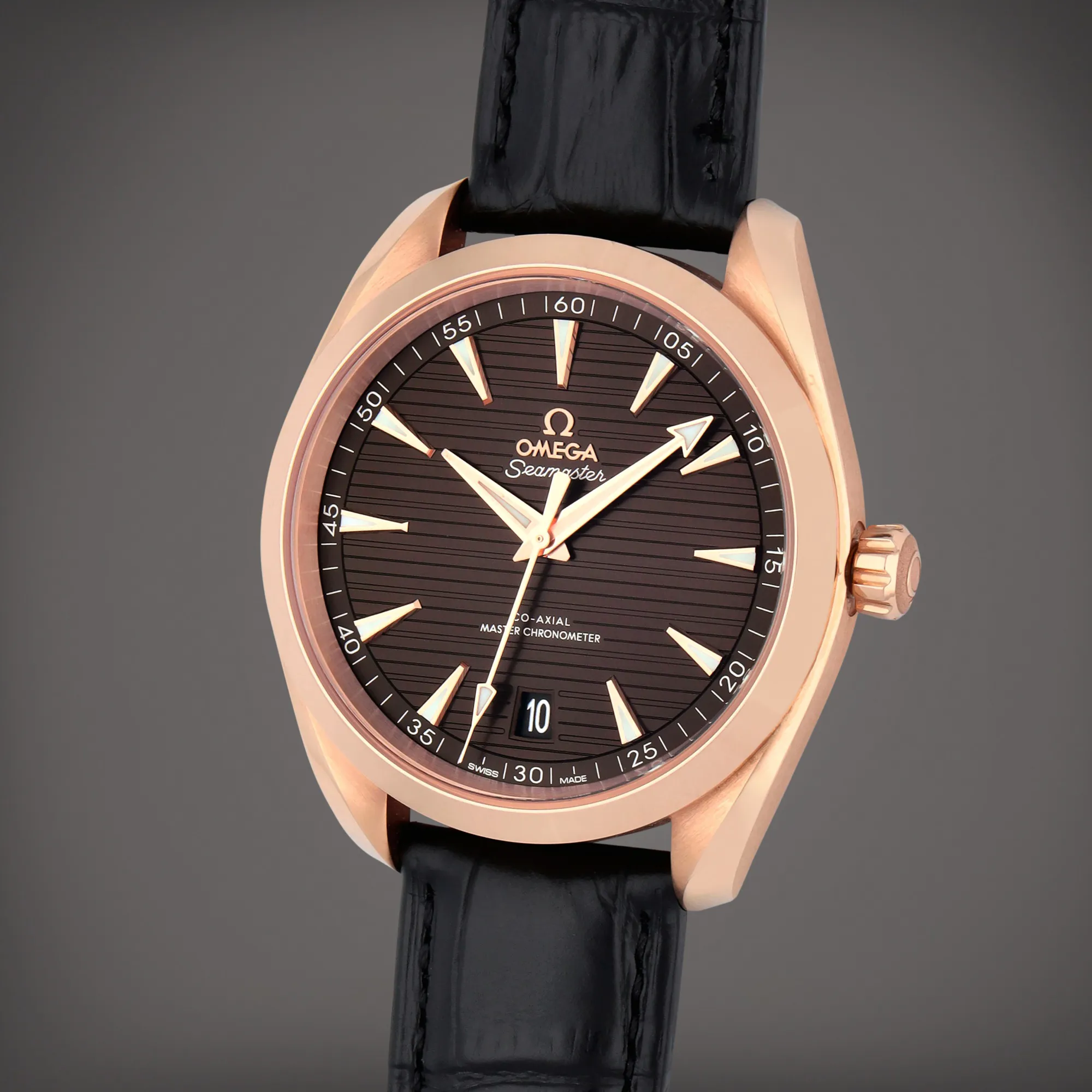 Omega Aqua Terra 220.53.41.21.13.001 41mm Rose gold Brown