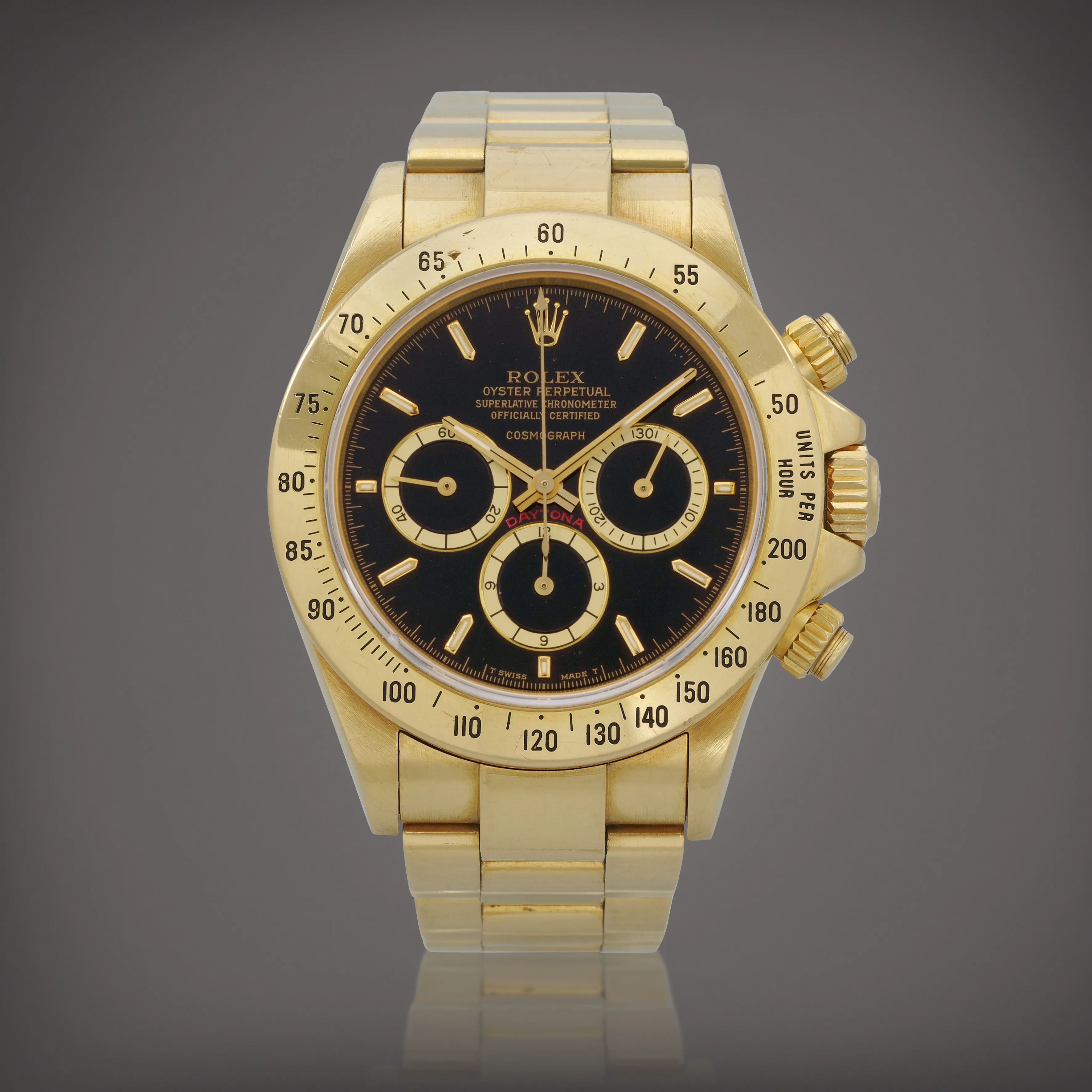 Rolex Daytona 16528 40mm Yellow gold Black 1