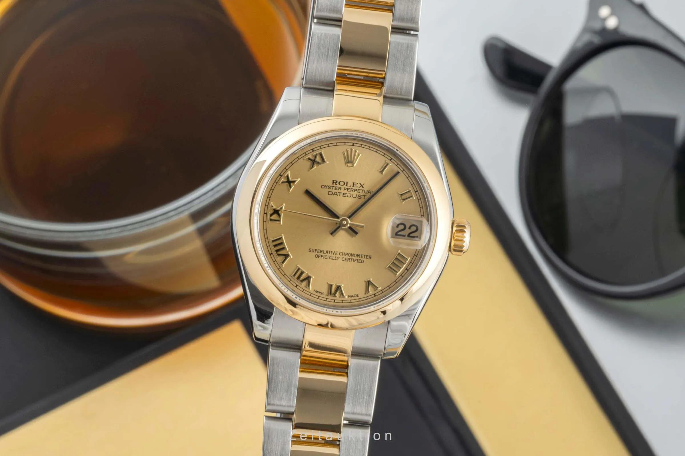 Rolex Datejust 178243 31mm Yellow gold and stainless steel Golden