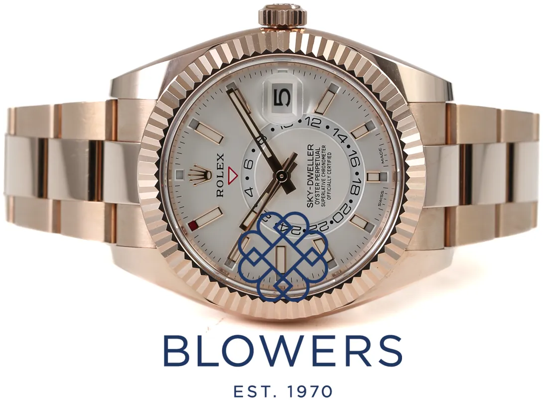 Rolex Sky-Dweller 326935 42mm Rose gold Silver 12