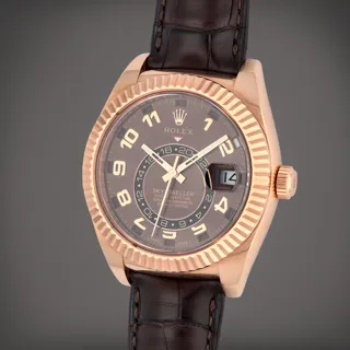 Rolex Sky-Dweller 326135 Rose gold Brown