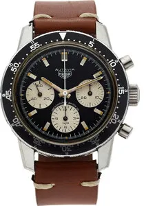 Heuer Autavia 2446C 40.5mm Stainless steel Black