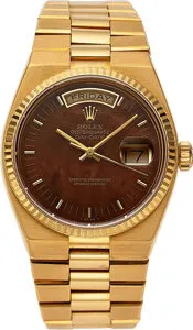 Rolex Day-Date Oysterquartz 19018 36mm Yellow gold Brown