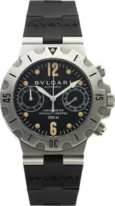 Bulgari SCB38S 38mm Stainless steel Black