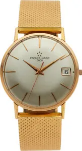 Eterna Eterna-Matic 33mm Yellow gold Silver