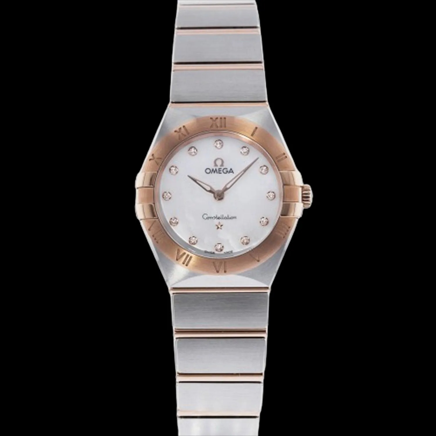 Omega Constellation Manhattan 28mm Rose gold and stainless steel