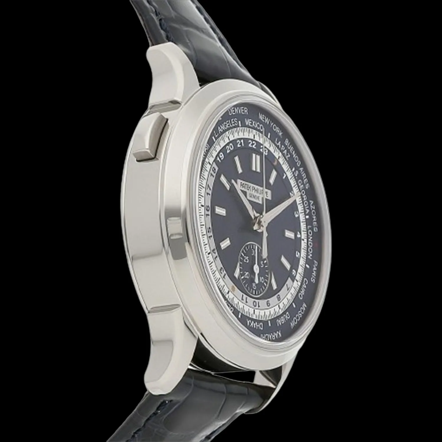 Patek Philippe World Time Chronograph 39mm White gold 2