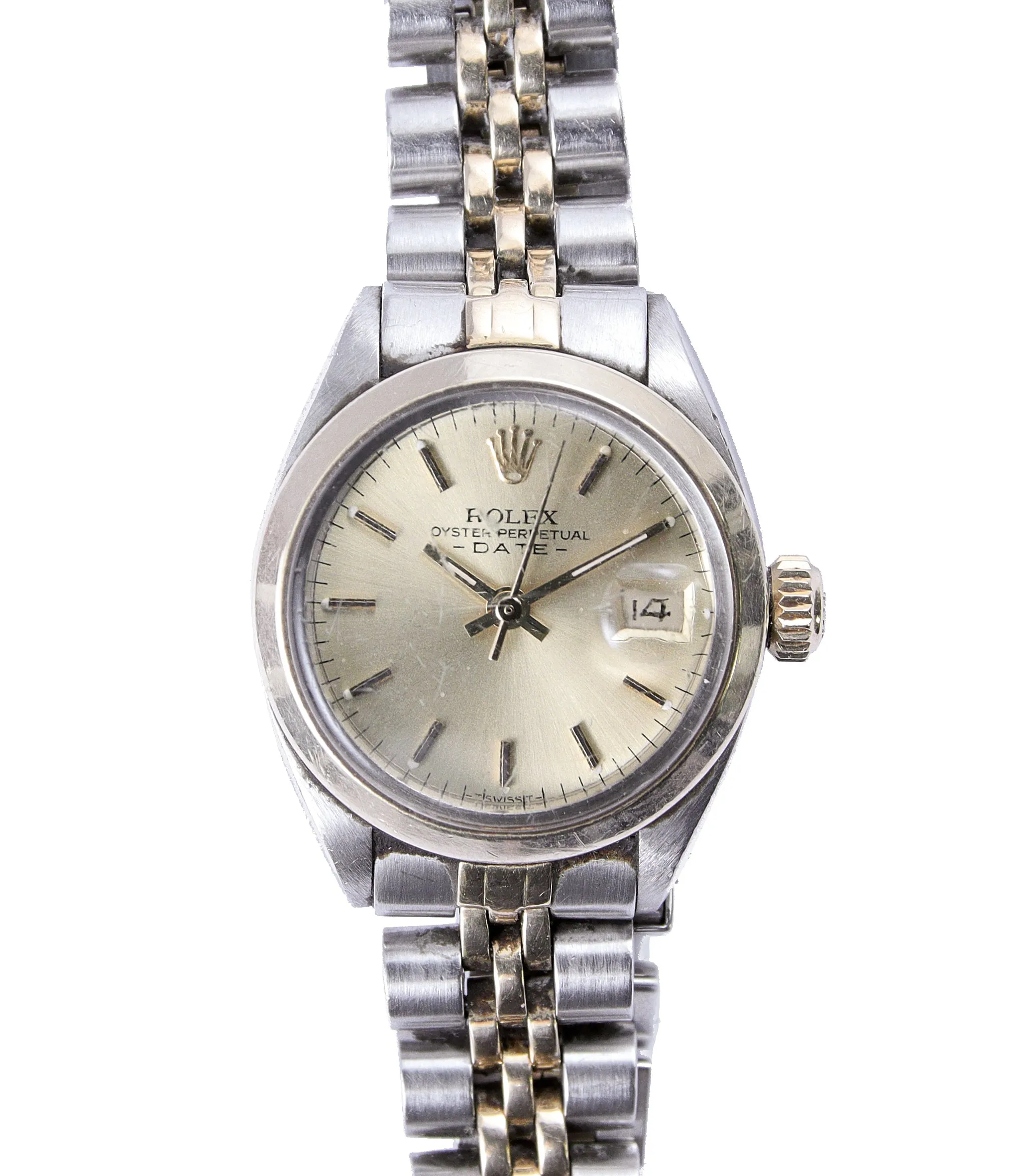 Rolex Oyster Perpetual Date 69163 26mm Stainless steel & gold Champagne